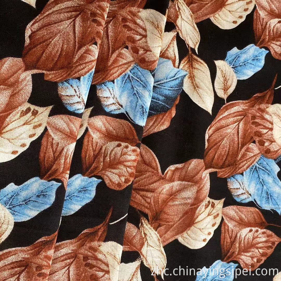 ISP纺织女装布料织物普通编织的人造丝纺织品材料印花织物用于礼服